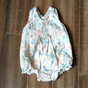 One Piece Bubble/Romper with matching headband / 3-6mth
